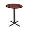 Cain Cain Cafe Tables, 30 W, 30 L, 42 H, Wood, Metal Top, Cherry TCB30RNDCH - alternate 1